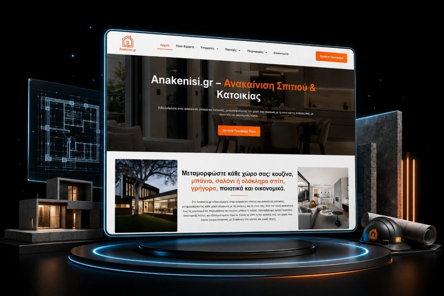 Κατασκευή ιστοσελίδας Anakenisi.gr από την CLC Web Solutions