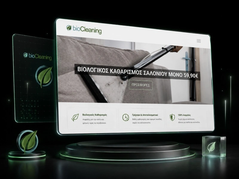 Google Ads project για τη BioCleaning από την CLC Web Solutions