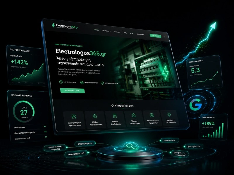 SEO project για το Electrologos365.gr από την CLC Web Solutions