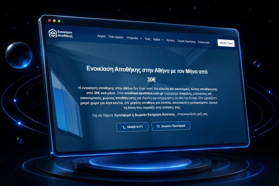 Web Development για το Enoikiasi-Apothikis.com.gr από την CLC Web Solutions
